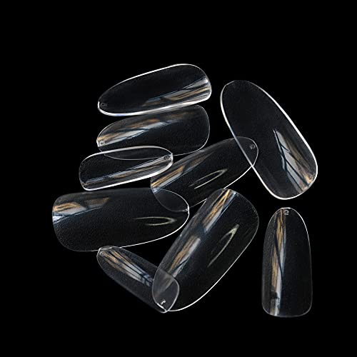 600 Stück Oval Fake Nails Full Cover Falsche Nagelspitzen 10 Größen Acryl Nail Art Tipps Klare Maniküre DIY für Frauen zu Hause Cover