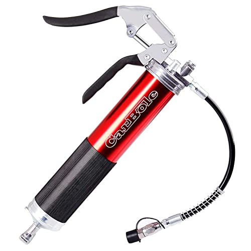 CarBole Pistolet à Graisse à Poignée Pompe Graisseur Anti fuites pour Cartouche de 400g