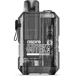 KINOE 電子タバコ スターターキット aspire Gotek X アスパイア ゴーテック エックス用 ブラック本体 空カートリッジ付き 650mAh 4.5ml 大容量 POD型 VAPE エアフロー調整 持ち運び便利 ニコチンなし リキッドなし