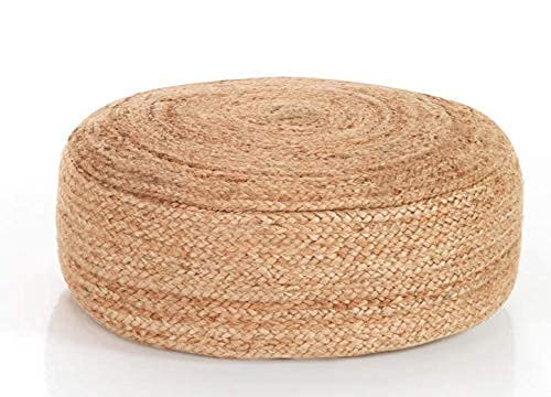 AVSHOP Jute Ottoman Pouf for Seating | Jute Ottoman for Footrest Filled with Bean Balls | Ottoman Pouf Stools for Living RoomBedroom, 50x50x20 cm (B0D17R6688) Amazon Price History, Amazon Price Tracker