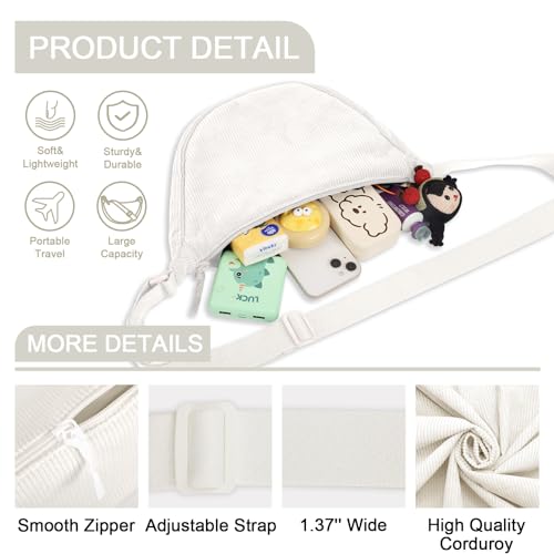 Image of Nylon Crescent Crossbody Bag for Women Purses Trendy Men,Small Travel Sling Bag Hobo
