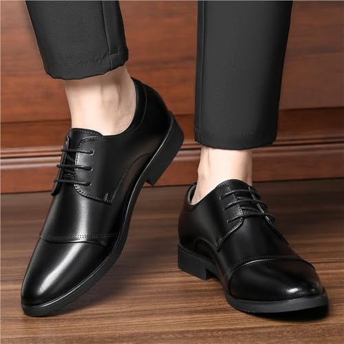 Men's Lace up Oxford Dress Shoes Genuine Leather Business Formal Oxfords Arch Support Comfortable Long Standing Office Wear2