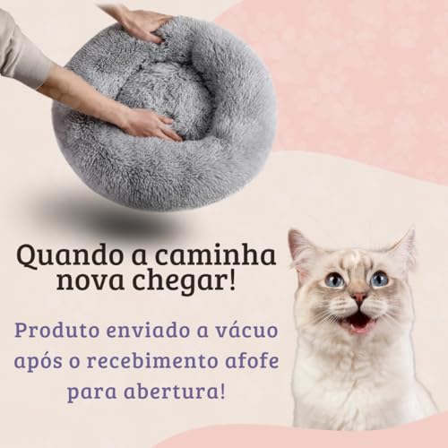 softdigit Caminha Nuvem Pet Redonda Pelúcia Cachorros Gatos Tam M 50cm (Rosa)