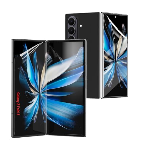 JUVENPROTO 3 Pack for Samsung Galaxy Z Fold 3 TPU Films Screen Protectors Anti Scratch Fingerprint Unlock Bubble Free Ultra Thin HD Clear Easy Installation for Z Fold 3