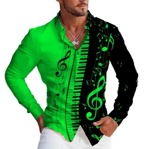 Chemise de créateur motif instrument de musique style cardigan haut de gamme Alpha