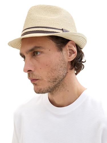 Chapeau de paille basique Tom Tailor blanc pour homme taille unique - 2