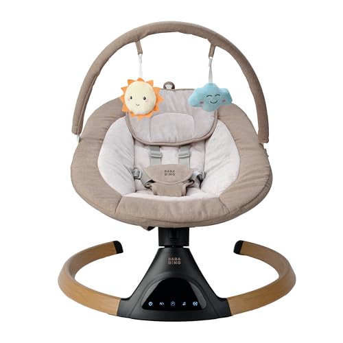 BABABING Electric Baby Swing Chair - Beige | Soft Baby