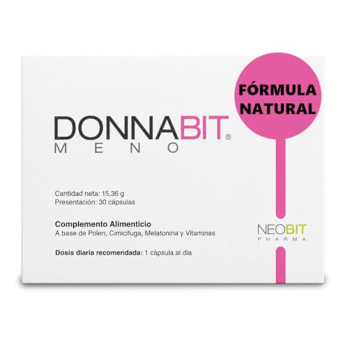 DONNABIT Menopausia y Perimenopausia con Probióticos, Cimicífuga, Melatonina, Magnesio, Vitamina D3 y K2 | Sofocos, Sueño y Bienestar Femenino | 30 Cápsulas