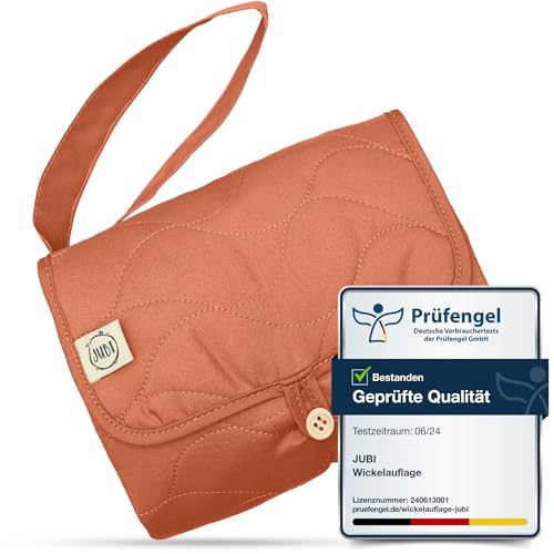 Jubi® Wickelauflage Braun-Rust aus Biobaumwolle und ÖkoTex Polyester -...