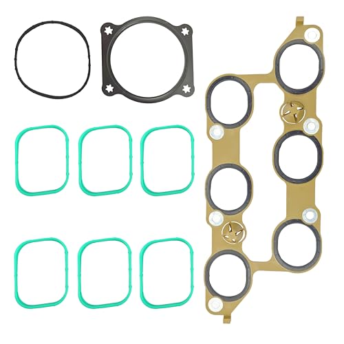 Image of MS972401 Lower Upper Intake Manifold Gasket Set for Cadillac ATS CTS,Buick Enclave Lacrosse,Chevy Colorado Equinox Impala Traverse, GMC Acadia Canyon Terrain, 3.6L V6 LLT LFX-Oval Port Only