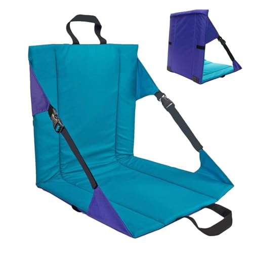 zwxqe Asiento plegable para estadio, cojín para gradas con soporte acolchado para la espalda, asiento ligero para estadios, conciertos y estadios