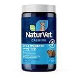 NaturVet - Hemp Quiet Moments Calming Aid for Dogs - Plus Hemp Seed - Helps Reduce Stress & Promote Relaxation - Great for Storms, Fireworks, Separation, Travel & Grooming - 180 Soft Chews