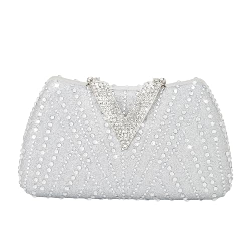 Image of SH Clutch Purse Rhinestone Clutch Purses for Women Glitter Prom Purse