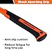 Jorgensen 20 oz Straight Claw Hammer with Magnetic Nail Holder, Rip Claw Hammer with Milled Face & Shock Absorbing Grip, Heavy Duty One-piece Forged Hammer
