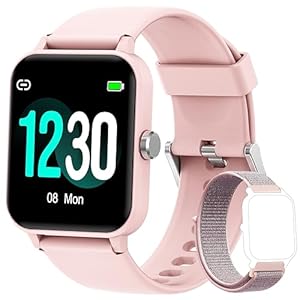 Blackview Smartwatch Dames, Fitness Tracker, 1,3 inch HD Full Touch Screen Polshorloge met Hartslagmeter Slaapmonitor SpO2 Stappenteller Horloge Sporthorloge Stopwatch Activity Tracker voor Android iOS, Roze