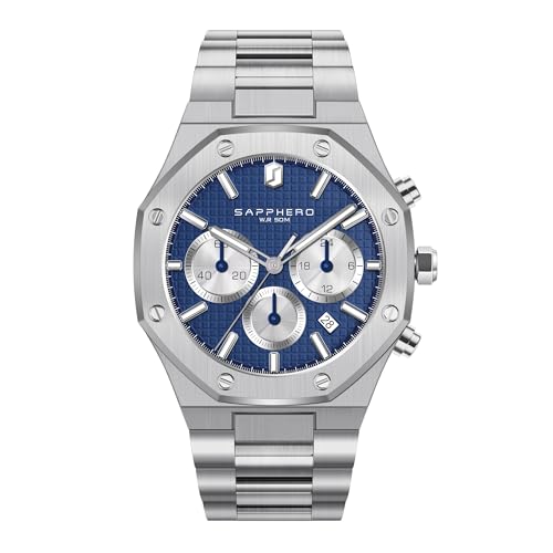 SAPPHERO Herren Uhren Luxus 50M Wasserdicht Armbanduhr für Männer Geschäftlich