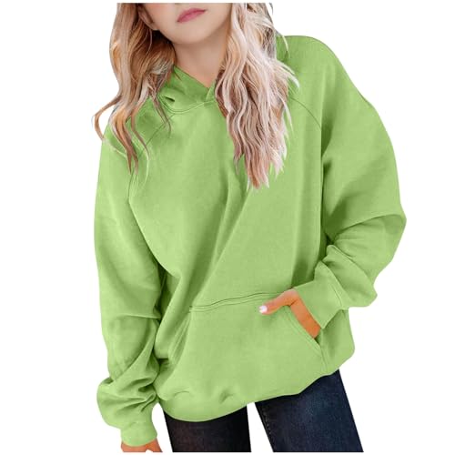 Girls Oversized Hoodie Shirts Dressy Casual Long Sleeve Tops Gradient Color Hooded Pullover Loose Kids Preppy Clothes