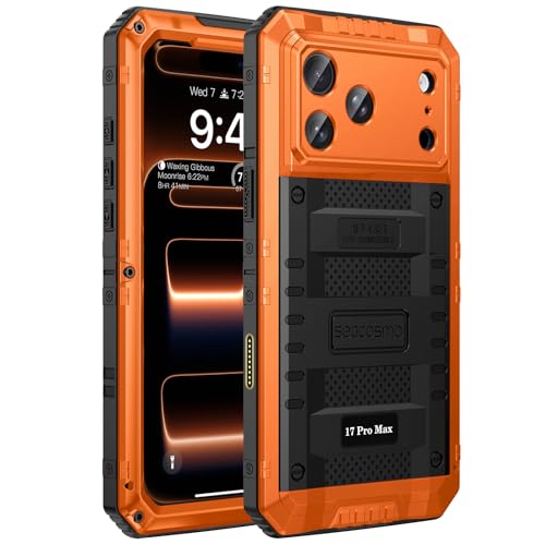 Funda anticaídos iPhone 17 Pro Max de alta resistencia militar con sellado hermético perimetral