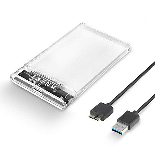 ANEXT 2.5 USB 3 �O�t���n�[�h�h���C�u�G���N���[�W���[ USB3.0 - SATA �|�[�^�u���N���A�n�[�h�f�B�X�N�P�[�X 2.5�C���` 7mm 9.5mm SATA HDD SSD�p UASP SATA III Max 4TB �H��s�v�f�U�C