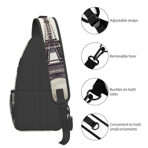 Mochila tipo sling negra para uso urbano y viajes miniatura 4