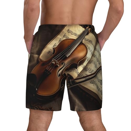 Short de bain pour homme violon et livre à séchage rapide - 4