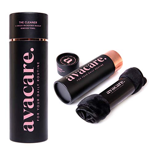 Preisvergleich Produktbild HOCHWERTIGES antibakteriell waschbares Make-Up Entferner Microfaser Abschminktuch / Abschminkhandschuh / Reinigungstuch von AVACARE für Gesicht / Körper (Tuch / 1 Stück, Schwarz)