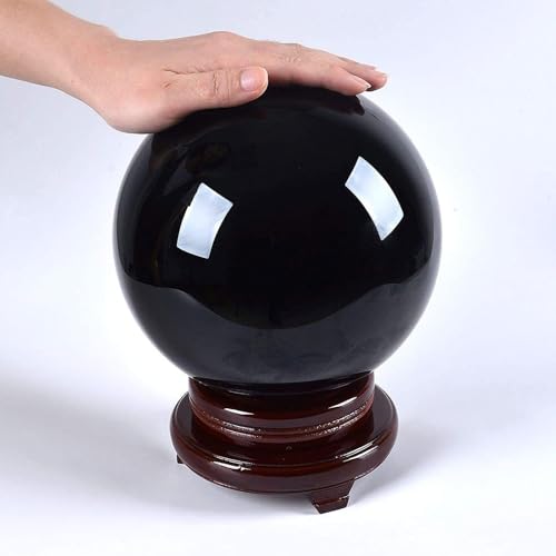 Obsidienne noire en boule décorative de 12cm pour maison - 6