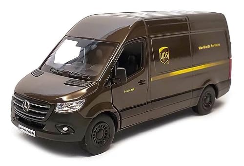 Kinsmart Compatible con Mercedes-Benz Sprinter UPS 2020 Furgoneta