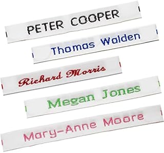 36 Woven Sew-on Name Labels for School Uniform (Pre-cut) Name Tapes/Tags