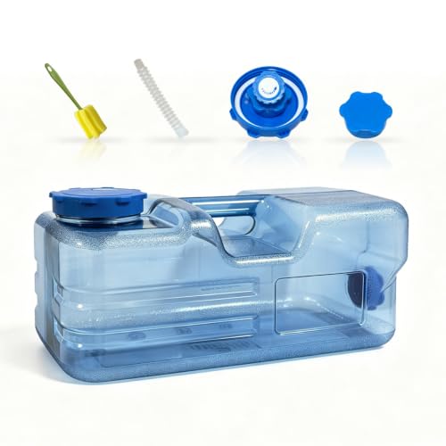 Contenedor de Agua de 4 Galones con Grifo, Cantimplora Portátil para Camping, sin Fugas, para Almacenamiento de Agua al Aire Libre