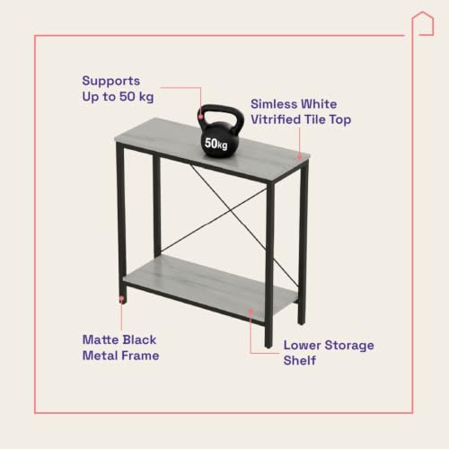 Image of Wakefit Marqis Metal Side Table-Simless White