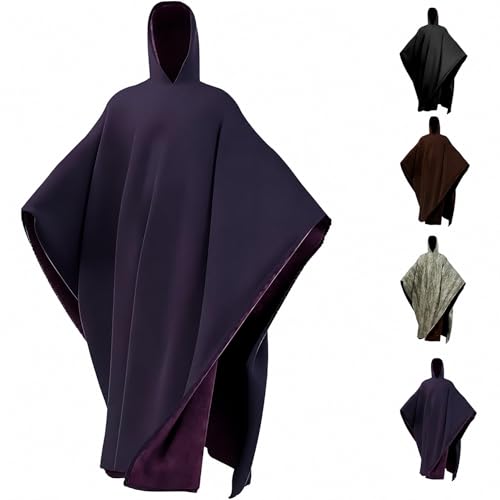 Gently Weighted Blanket Cloak Hoodie 1.8lb Light Pressure Wearable Blanket Poncho Oversized Unisex Hooded Cape for Men and Women Cozy Gothic Techwear Loungewear