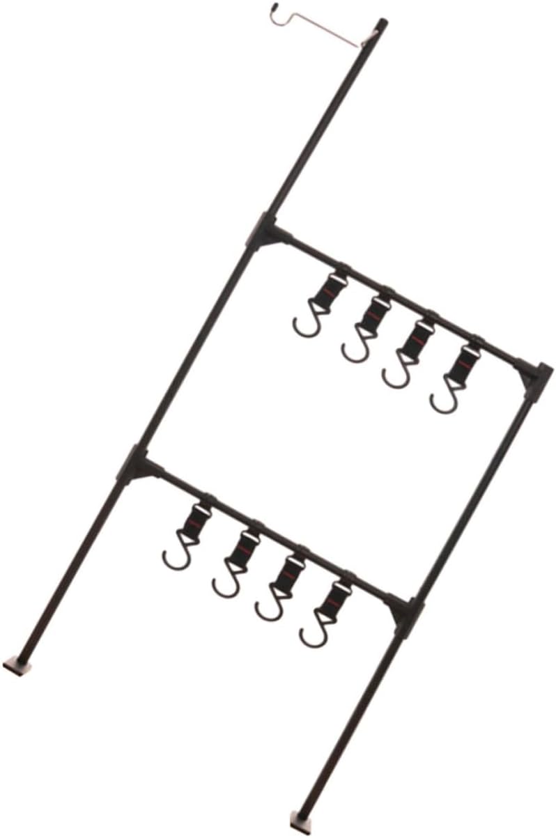 1set Multifunctional Outdoor Camping Storage Rack Lightweight Detachable Aluminum Alloy Picnic Table Tent Lamp Hook Portable Hanging Organizer for Easy Storage Carrying