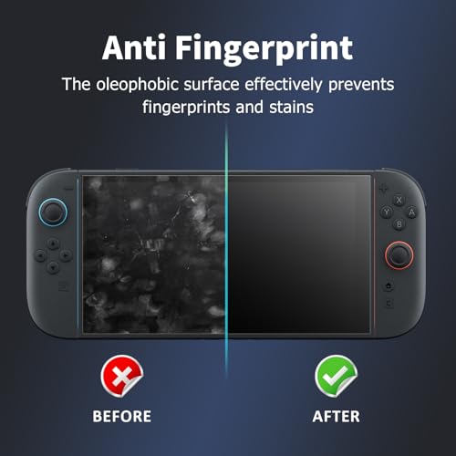 Image of Ambison [2 Pack Matte Finish Glass Screen Protector Compatible with Nintendo Switch 2 Model 2025 7.9inch, Anti Glare-Reduce Reflection /Smooth as Silk for Game /Anti-Fingerprint /Tempered Glass /Full Coverage /No Bubbles