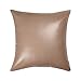 N/A Housse de Coussin carré en Similicuir, Housse de Coussin décoratif pour canapé-lit, Housse de Coussin Durable 18"x 18", Couleur Camel