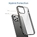 JETech Case for iPhone 13 Pro 6.1-Inch, Non-Yellowing Shockproof Phone Bumper Cover, Anti-Scratch Clear Back (Black)