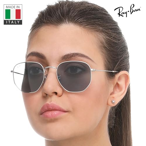 Image of Ray-Ban RB3548N HEXAGONAL FLAT LENSES Square-Round Shape Sunglasses for Men & Women with Official Eyewear Kit
