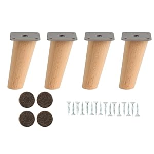 Mobiliarioclichi P-1 Möbelfüße Holz 4er-Set