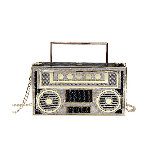 Image of Women Retro Crossbody Bag Rhinestone Fun Unique Evening Clutch Purses for Women