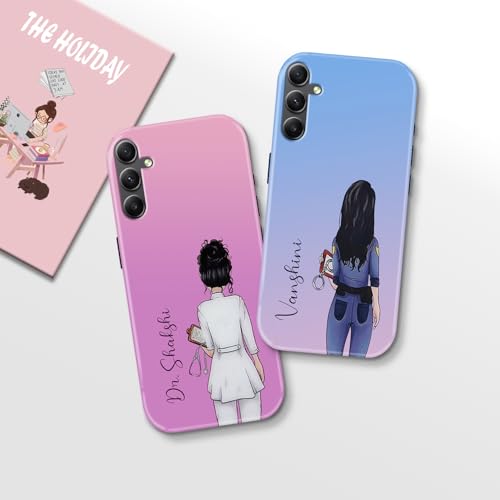 Image of COLORflow Back Cover Compatible with Samsung Galaxy A34 5G | Professional Girl Color Customized | Glossy Armoured Bumper with Camera Protection Back Cover Compatible with Samsung Galaxy A34 5G