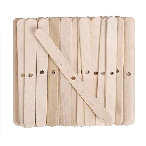 100pcs Wooden Candle Wick Holders, Candle Wick Centering Devices for Candle Making, Candle Wick Bars, Wick Clips for Canld Centering Tool