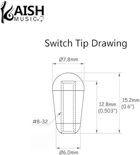 Miniatura 2 de KAISH 10 unids American Thread 3 Way Interruptor de palanca de punta Interruptor de tapa perilla para USA Les Paul Pickup Selector