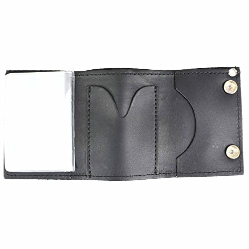 Image of Milwaukee Leather MLW7889 Men's 7.5 inch Black Premium Leather Soft Biker Wallet - Bi-Fold Anti-Theft Stainless Steel Chain