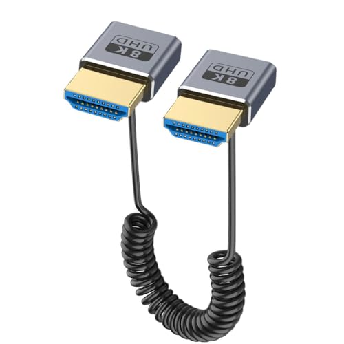 Câble spiralé HDMI 8K 60Hz avec eARC et HDR dynamique pour un son cinéma