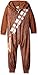 Star Wars Little Boys' Chewbaca Hooded Blanket Sleeper, Brown, 6