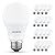 LUXRITE A19 LED Light Bulb 60 Watt Equivalent, 5000K Bright White, 800LM, Non-Dimmable, Standard LED Light Bulbs, 8W, E26 Base, Enclosed Fixture Rated, Damp Rated, ETL Listed (16 Pack)