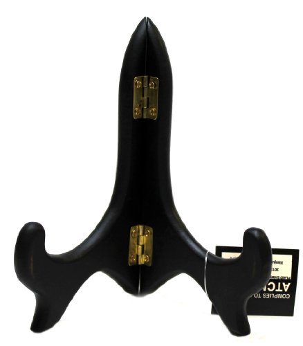 Plaid Wood Easel (6-Inch), Black/Brown #TOP19