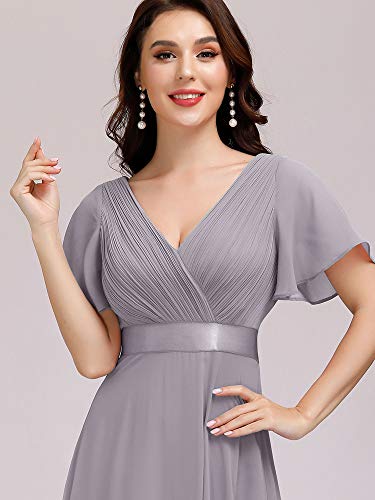 Ever-Pretty Floor Length Formal Summer Wedding Guest Dresses For Women Long Gray Us8 #TOP4