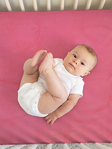 Image of BIANCA Soft Bamboo Baby Dry Sheet, Mattress Protector -2pc Medium (smartdry) | Waterproof & Breathable Anti Bacterial | Baby Dry Sheet & Mattress Protector. Smart Dry-dk.Pink