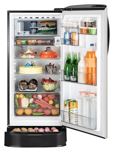 LG 201 L, 5 Star, Smart Inverter, Direct Cool Single Door Refrigerator (GLD2156ZHNB, Natural Biege, Base stand with Drawer) 16 41UQXAigT2L